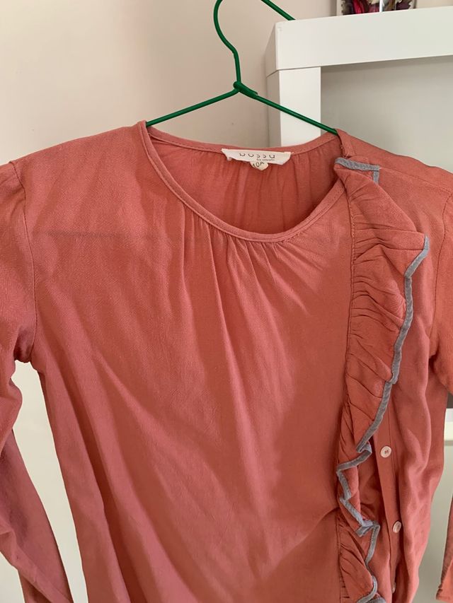 Camisa niña color salmón