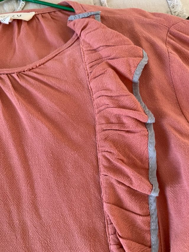 Camisa niña color salmón