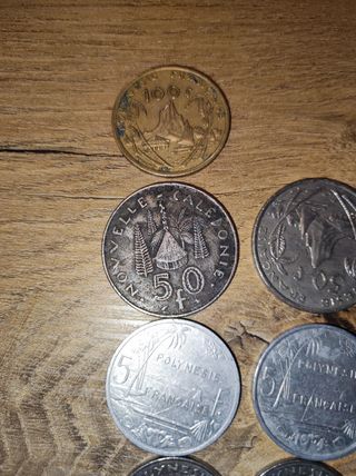 lote monedas Polinesia Francesa