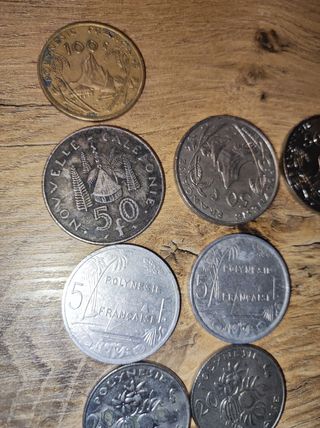lote monedas Polinesia Francesa