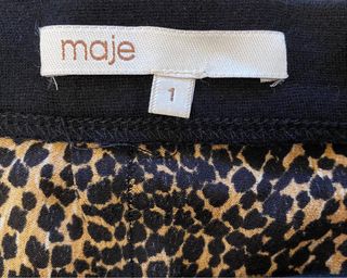 Falda Maje en viscosa con print de leopardo t. S