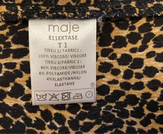 Falda Maje en viscosa con print de leopardo t. S