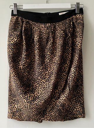 Falda Maje en viscosa con print de leopardo t. S