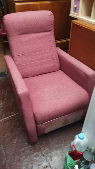 butaca sillón reclinable respaldo y pies