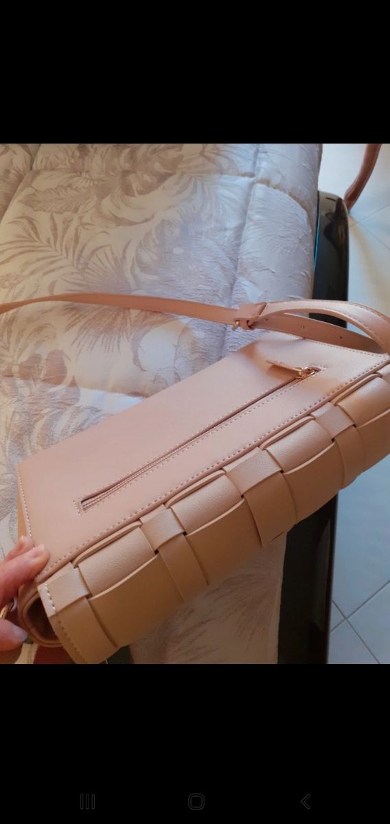 borsa tracolla rosa cipria