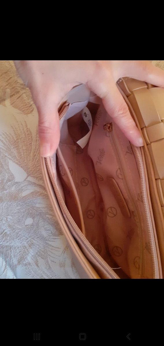 borsa tracolla rosa cipria