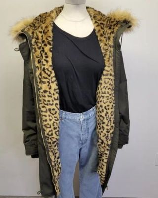 Parka Zara verde oliva