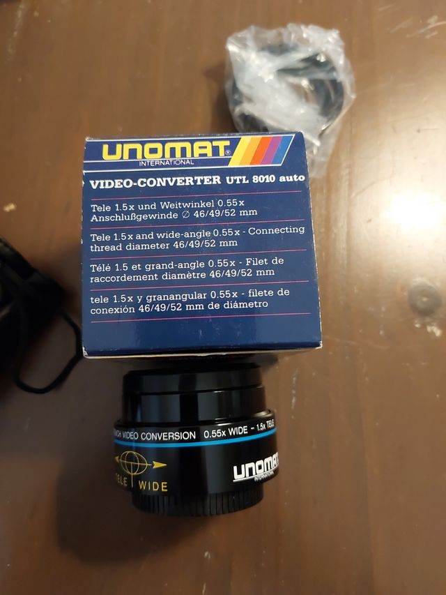 Lente Unomat grangular 0,55x y tele 1,5