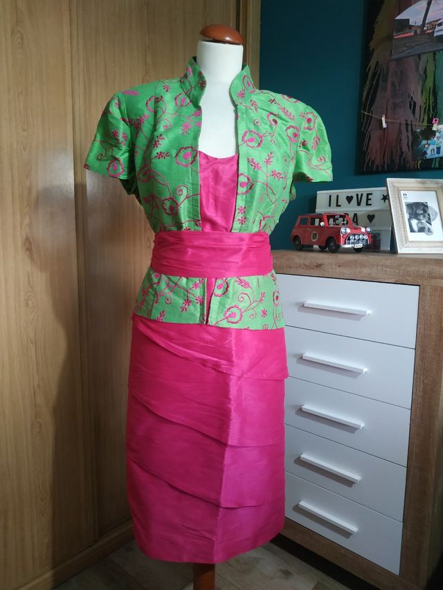 conjunto seda para ceremonia, talla 44, OFERTA HOY