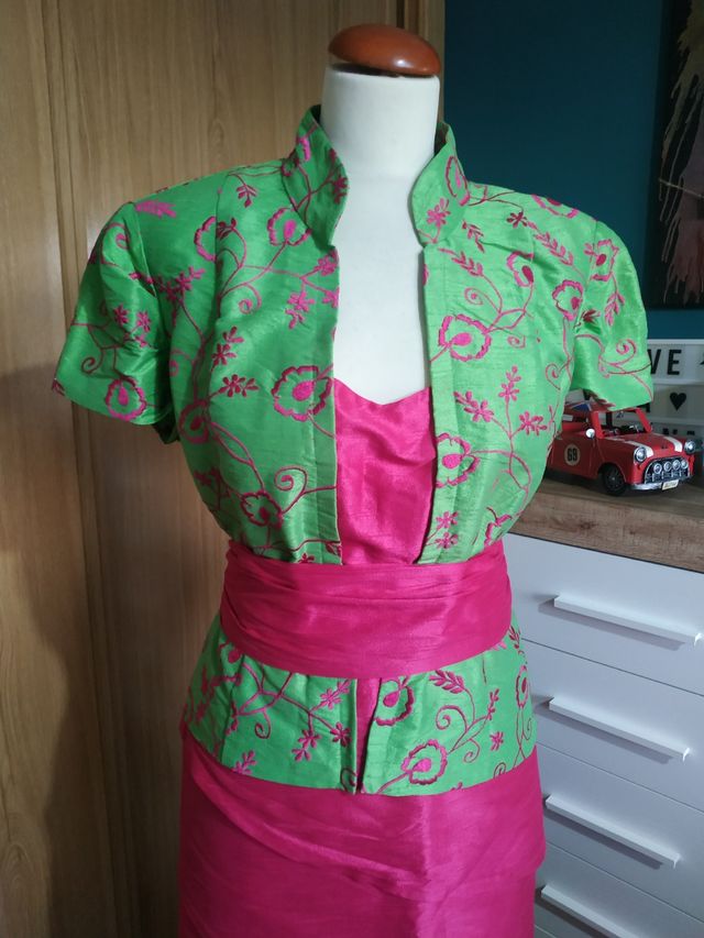 conjunto seda para ceremonia, talla 44, OFERTA HOY
