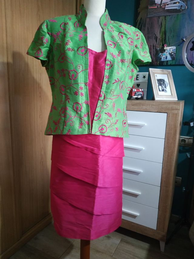 conjunto seda para ceremonia, talla 44, OFERTA HOY