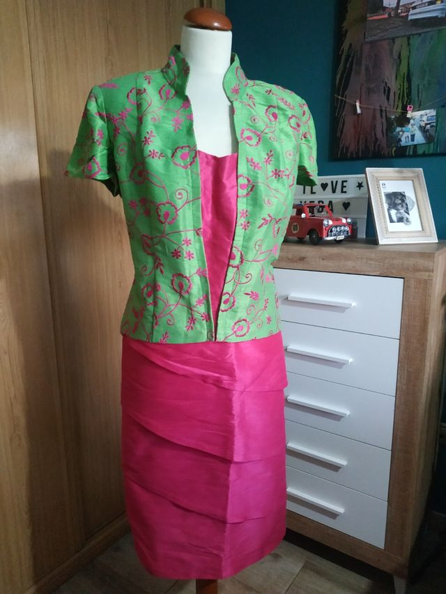 conjunto seda para ceremonia, talla 44, OFERTA HOY