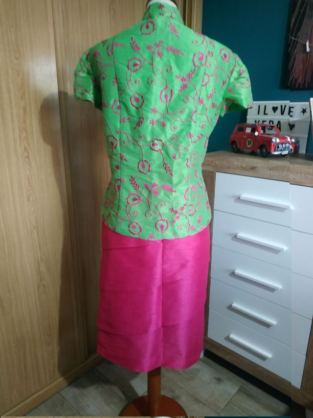 conjunto seda para ceremonia, talla 44, OFERTA HOY