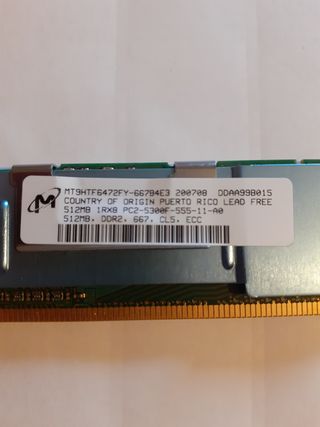 Memoria 5GB DDR2 5300P - ECC ( 2x2GB + 2x512MB)