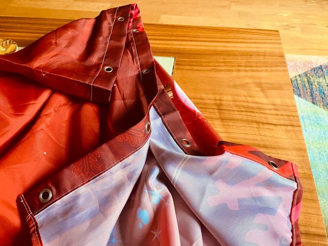 Cortina de baño roja Papá Noel