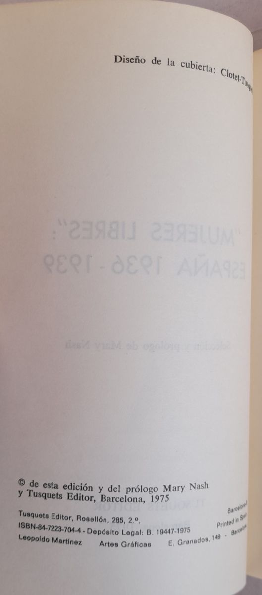 "Mujeres libres": España 1936-1939