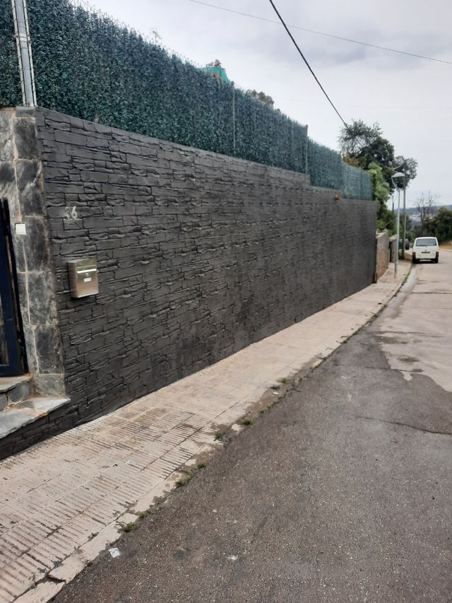 Hormigon impreso fachadas muro de contención y pis