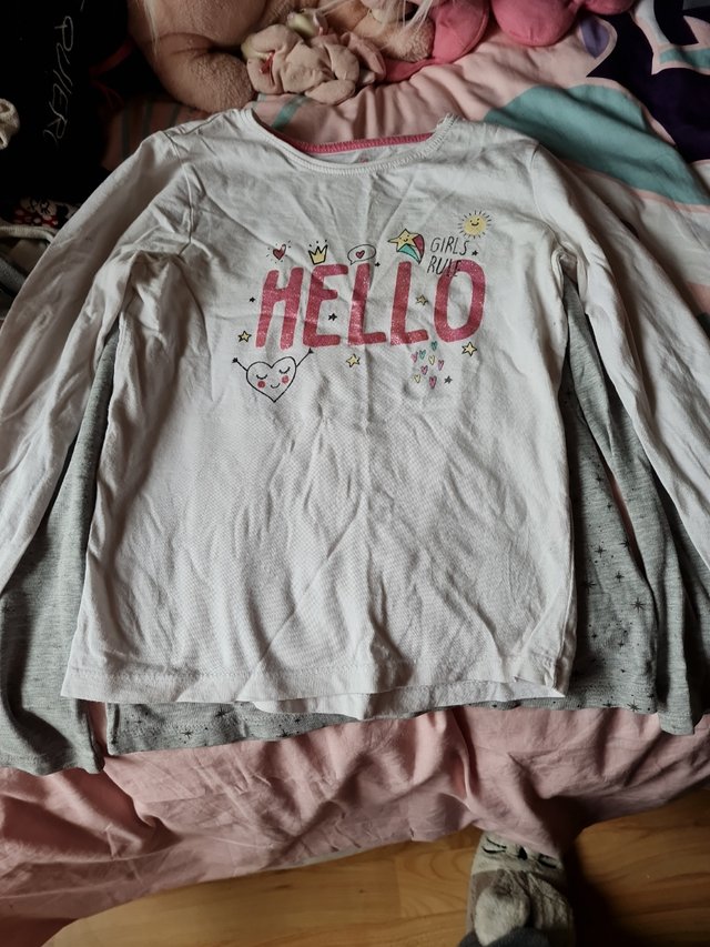 lote 6 camisetas manga larga niña