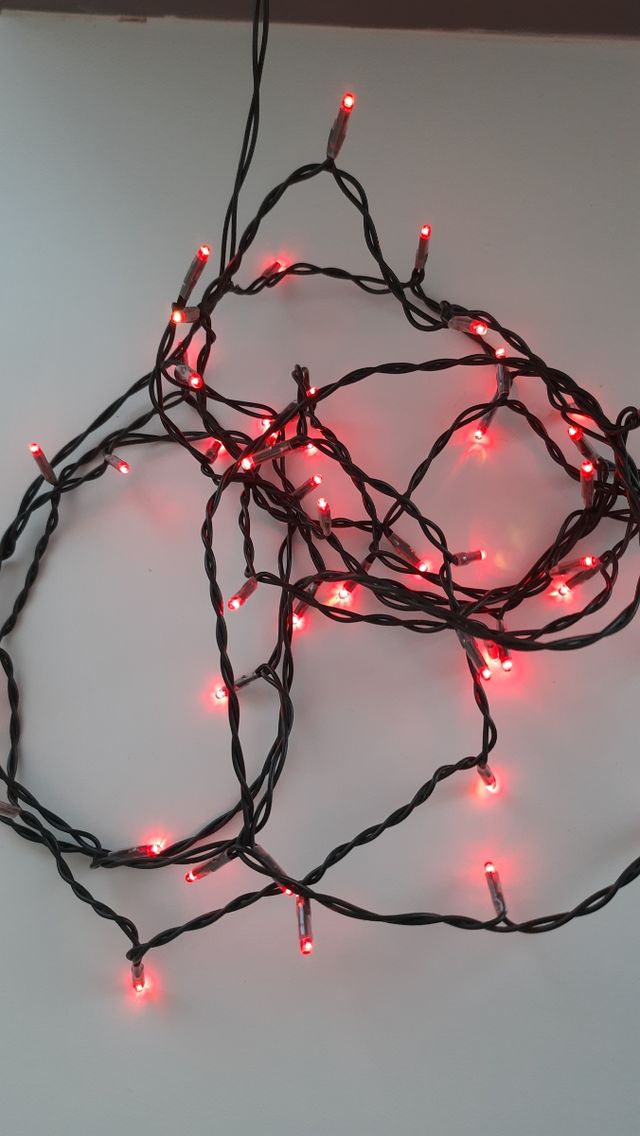 Iluminación led roja Navidad