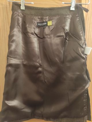 Falda de cuero mujer