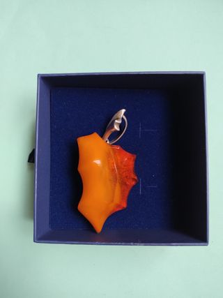 Colgante plata y ámbar