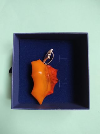 Colgante plata y ámbar