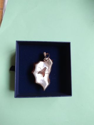 Colgante plata y ámbar