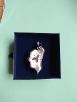Colgante plata y ámbar