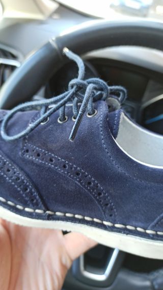 Zapato comunion de piel azul marino 
