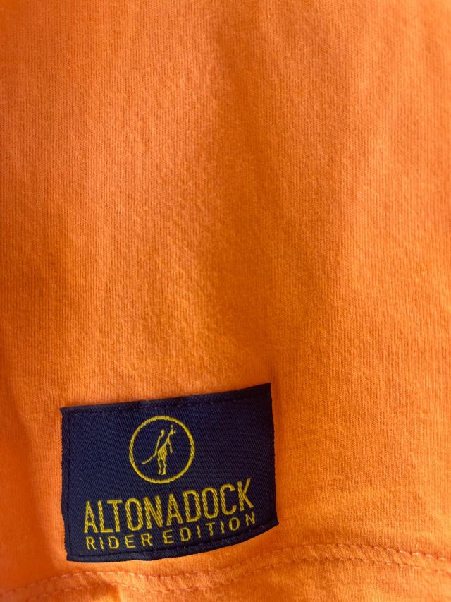 Camiseta, hombre, manga corta, naranja