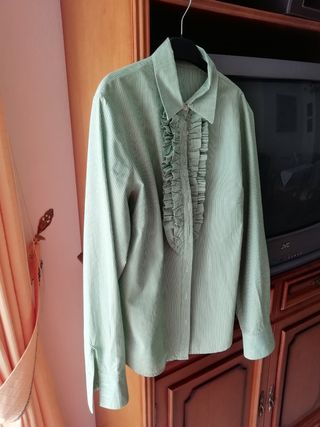 CAMISA MUJER DE ALGODÓN TALLA 46.