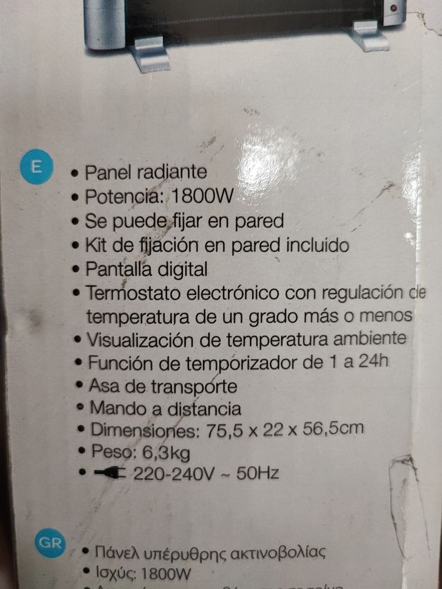 Panel radiante
