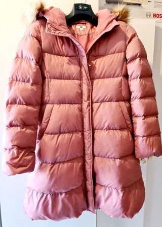 Abrigo ultraligero Uniqlo niña talla 13 rosa XS