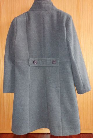 Abrigo Zara talla M-L paño gris 