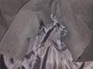 Abrigo Zara talla M-L paño gris 