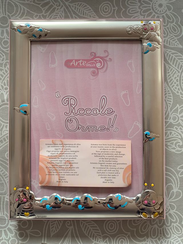 Marco en plata para niña