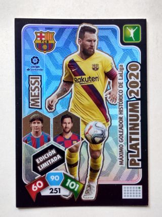 Cromo Leo Messi Platinum 2020 Edición Limitada