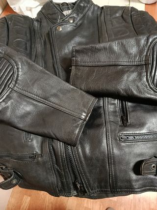 chaqueta moto de piel