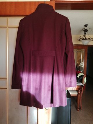 Abrigo Mujer Paño Granate Benetton