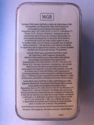 Ipod nano G7 16GB Apple