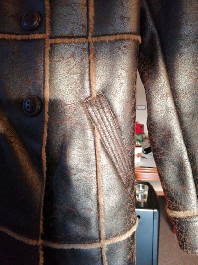 Abrigo Mujer piel con forro de piel