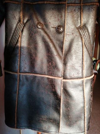 Abrigo Mujer piel con forro de piel