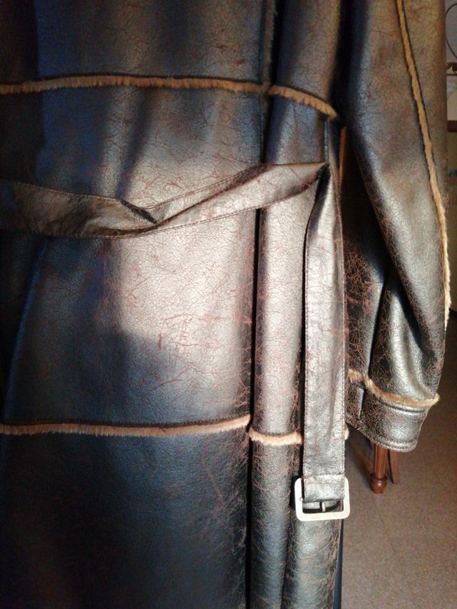 Abrigo Mujer piel con forro de piel