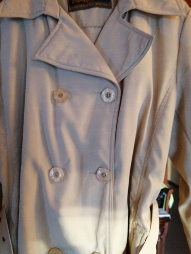 Gabardina acolchada por dentro Beig mujer