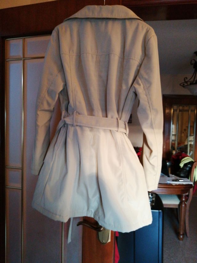 Gabardina acolchada por dentro Beig mujer