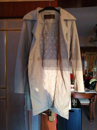 Gabardina acolchada por dentro Beig mujer