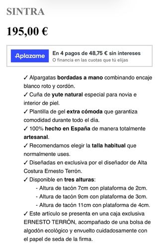 Vestido Pronovias Talla 38 Corte Imperio