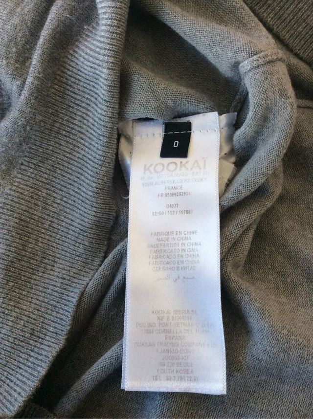 Jersey cuello pico gris Kookai XS