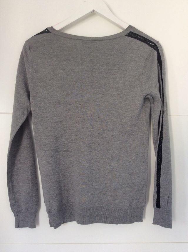 Jersey cuello pico gris Kookai XS