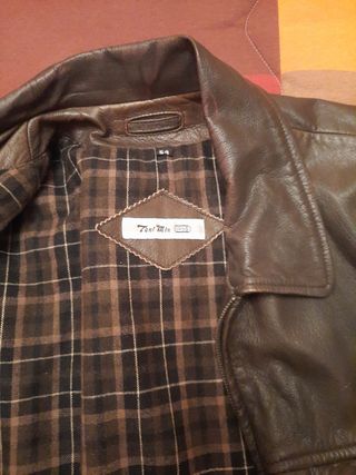 Cazadora de piel de hombre
